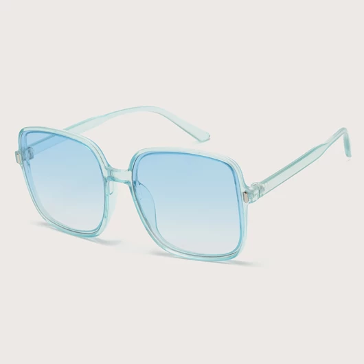 Light Blue TR Square Design Sunglasses For Women - Image 2
