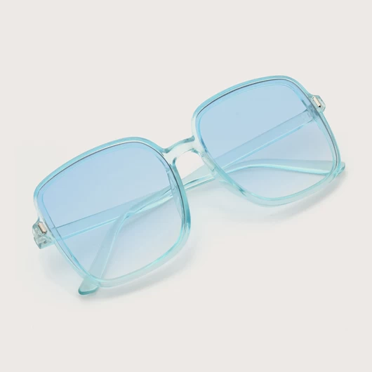 Light Blue TR Square Design Sunglasses For Women
