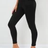 Double Side Pockets Black High Waisted Leggings