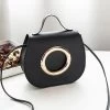 Black Magnetic PU Design Shoulder Bag