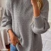 Grey Long Sleeve Round Neck Sweater