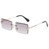 Grey Geometric Design Metal Detail Sunglasses