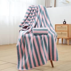 Multi Color Stripe Detail Beach Blanket