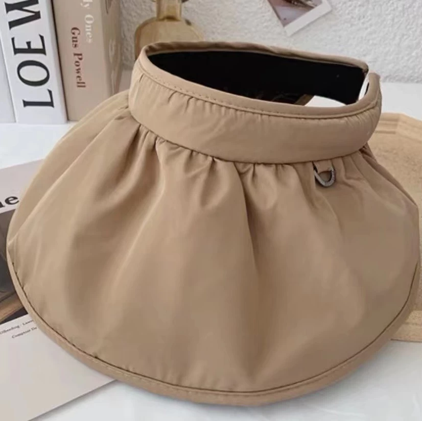 Light Camel Foldable Sun Visor Hat - Image 2