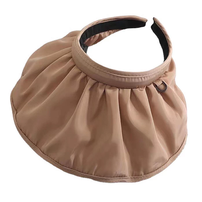 Light Camel Foldable Sun Visor Hat - Image 3