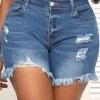 Denim Blue Pocket Skinny Zipper Fly Shorts