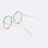 White Square Ombre Metal Detail Sunglasses