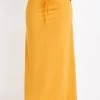 Ginger Pocket A Line Drawastring Maxi Skirt