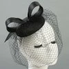 Black Retro Bowknot Design Hemp Hat