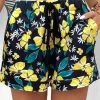 Multi Color Pocket Floral Print Regular Shorts