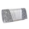 Grey Sequin Magnetic Chains Shoulder Bag