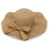 Light Camel Bowknot Detail Visor Hat