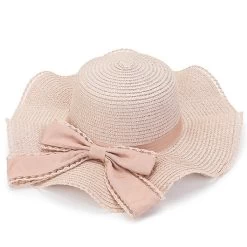 Light Pink Bowknot Detail Visor Hat