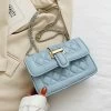 Light Blue Magnetic Chains Shoulder Bag