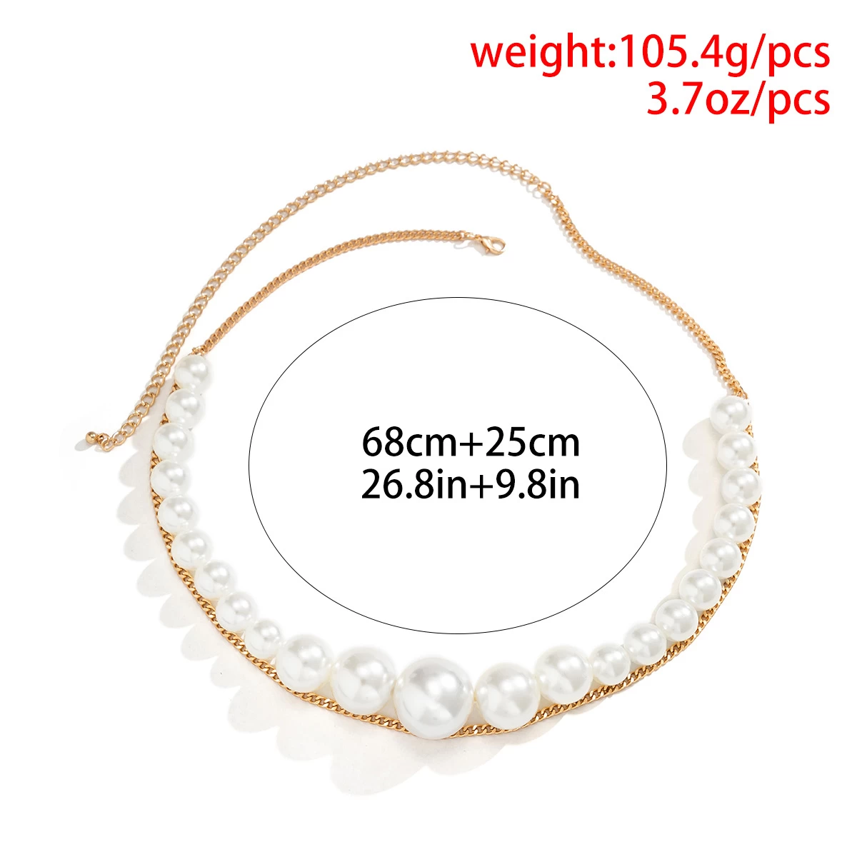 Gold Pearl Detail Layered Design Belt - Image 3