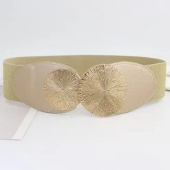 Patchwork Neon Yellow Elastic Round Belt