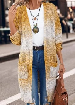 Ginger Pocket Ombre Long Sleeve Cardigan