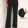 Elastic Waist High Waisted Black Pants