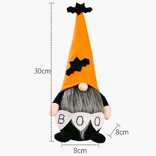 Orange Halloween Print Bat Letter Doll - Image 3