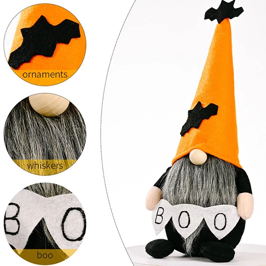 Orange Halloween Print Bat Letter Doll - Image 2