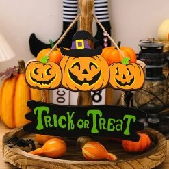 Orange Pumpkin Print Halloween Letter Pendant