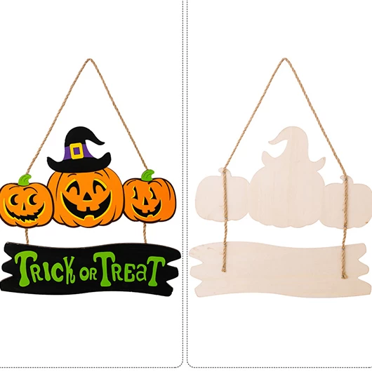 Orange Pumpkin Print Halloween Letter Pendant - Image 4