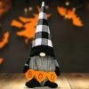 Black Halloween Print Plaid Letter Doll