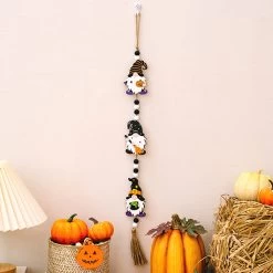 Multi Color Halloween Print Tassel Pendant