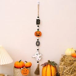 Multi Color Halloween Print Letter Detail Pendant