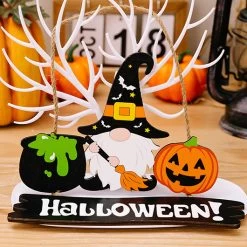 Multi Color Halloween Print Bat Letter Pendant