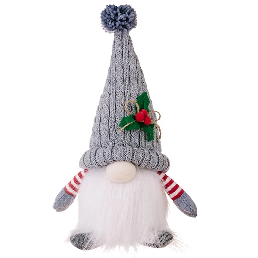 Grey Christmas Santa Claus Bell Doll - Image 2