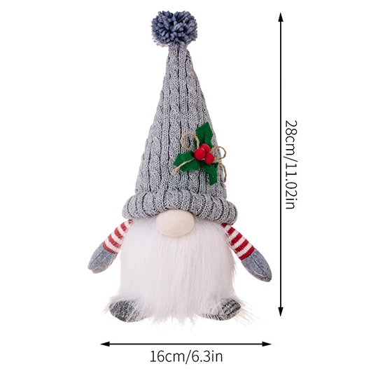 Grey Christmas Santa Claus Bell Doll - Image 4