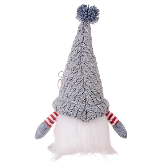 Grey Christmas Santa Claus Bell Doll - Image 3