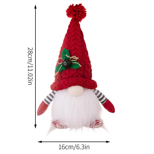 Red Christmas Santa Claus Bell Doll - Image 3