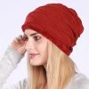 Acrylic Detail Patchwork Red Hat Beanie