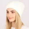 White Puff Ball Acrylic Beanie Hat