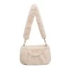 Patchwork Pearl White Zip Shoulder Bag
