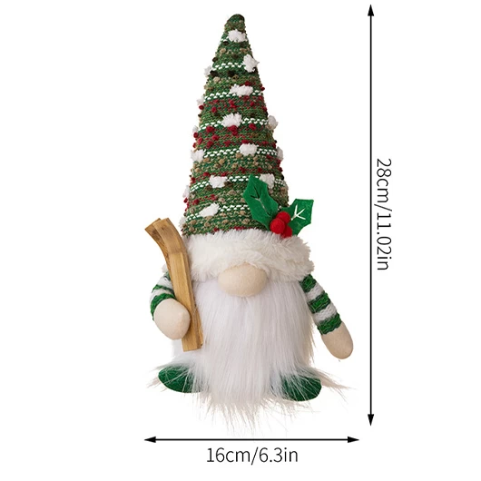 Green Christmas Santa Claus Doll Decoration - Image 3