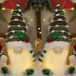 Green Christmas Santa Claus Doll Decoration